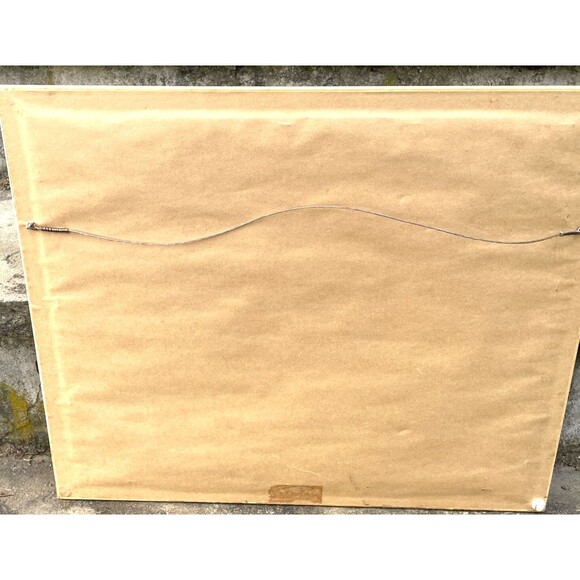 Original Art Painting Adobe Pueblo Home Santa Fe Signed Doris Moore 1976 15x18” - Picture 7 of 8